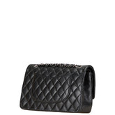 シャネル マトラッセ25 ダブルフラップ ココマーク チェーン ショルダーバッグ ブラック ラムスキン レディース CHANEL 【中古】